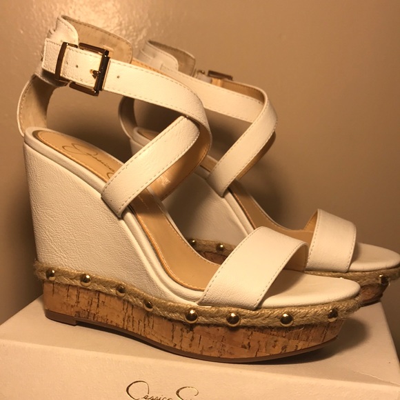 jessica simpson cork wedge